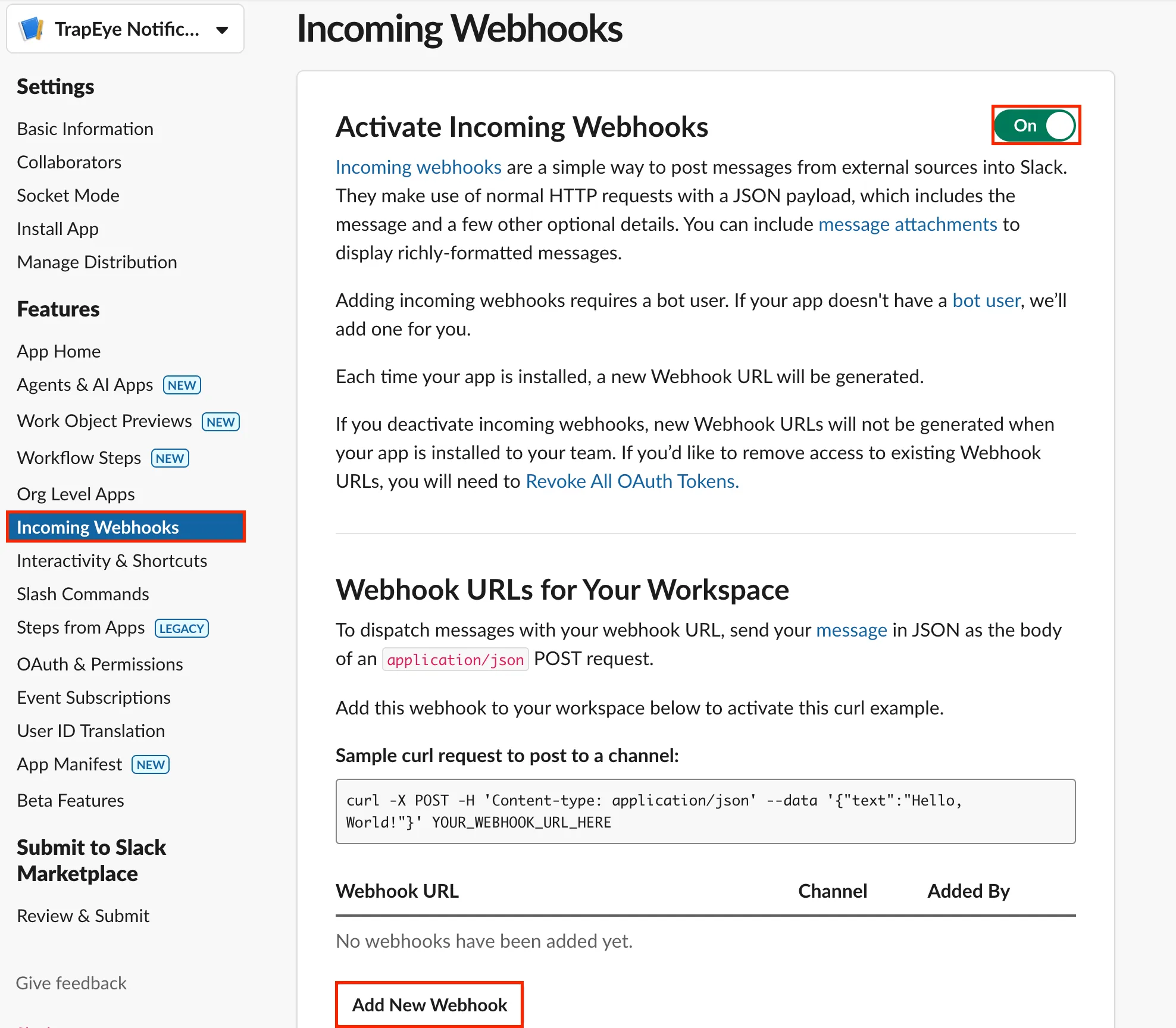 Add Webhook