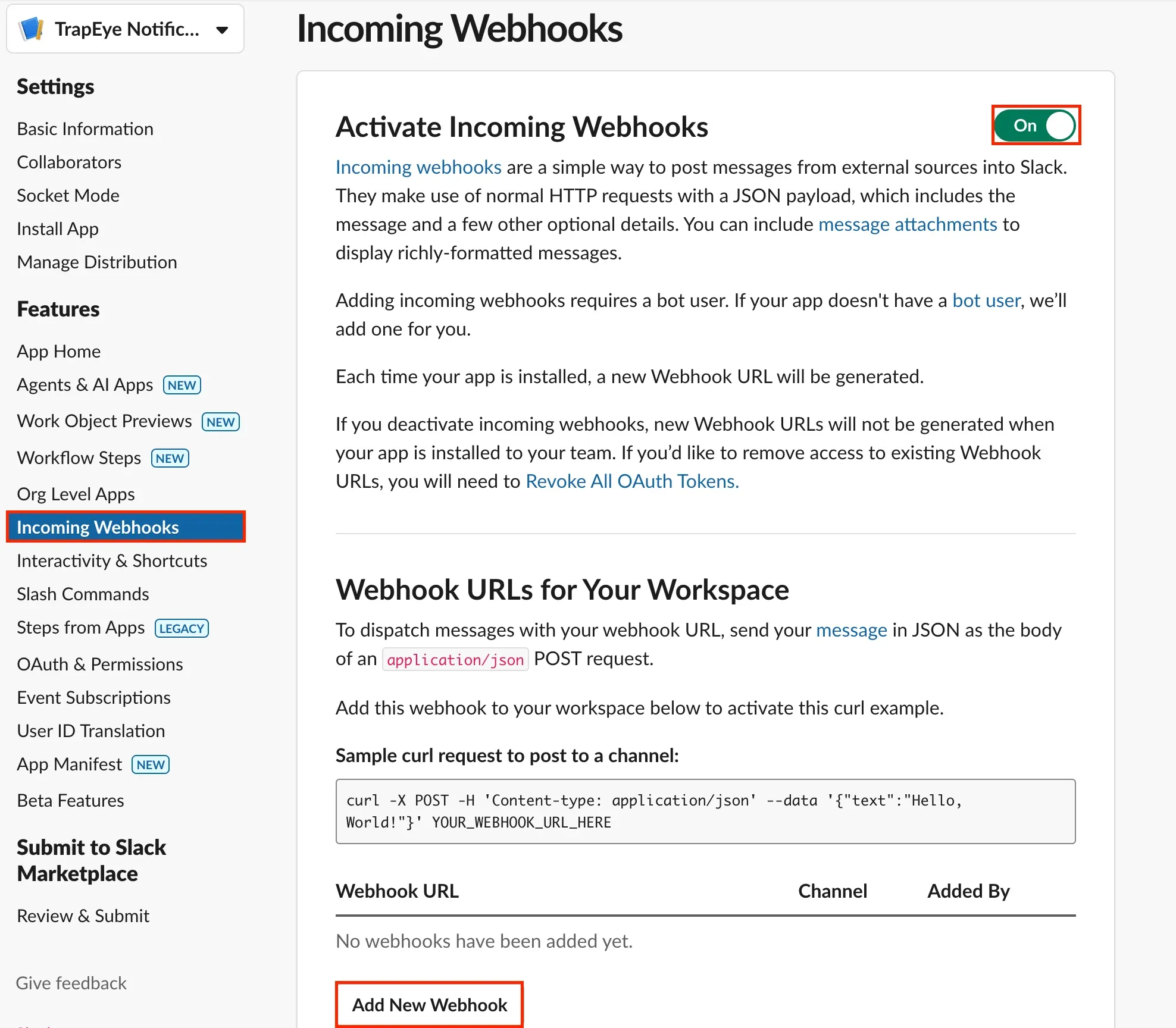 Add Webhook