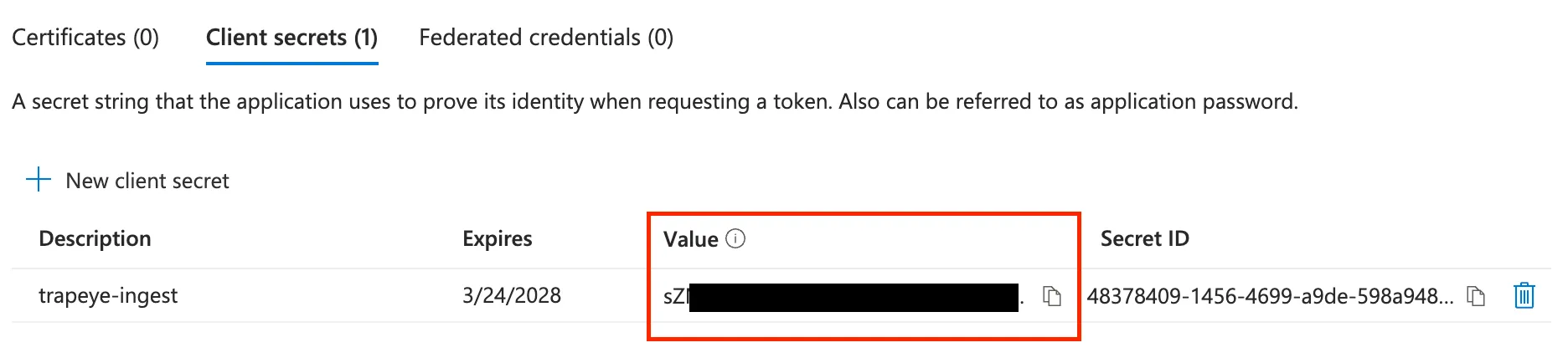 Copy Client Secret