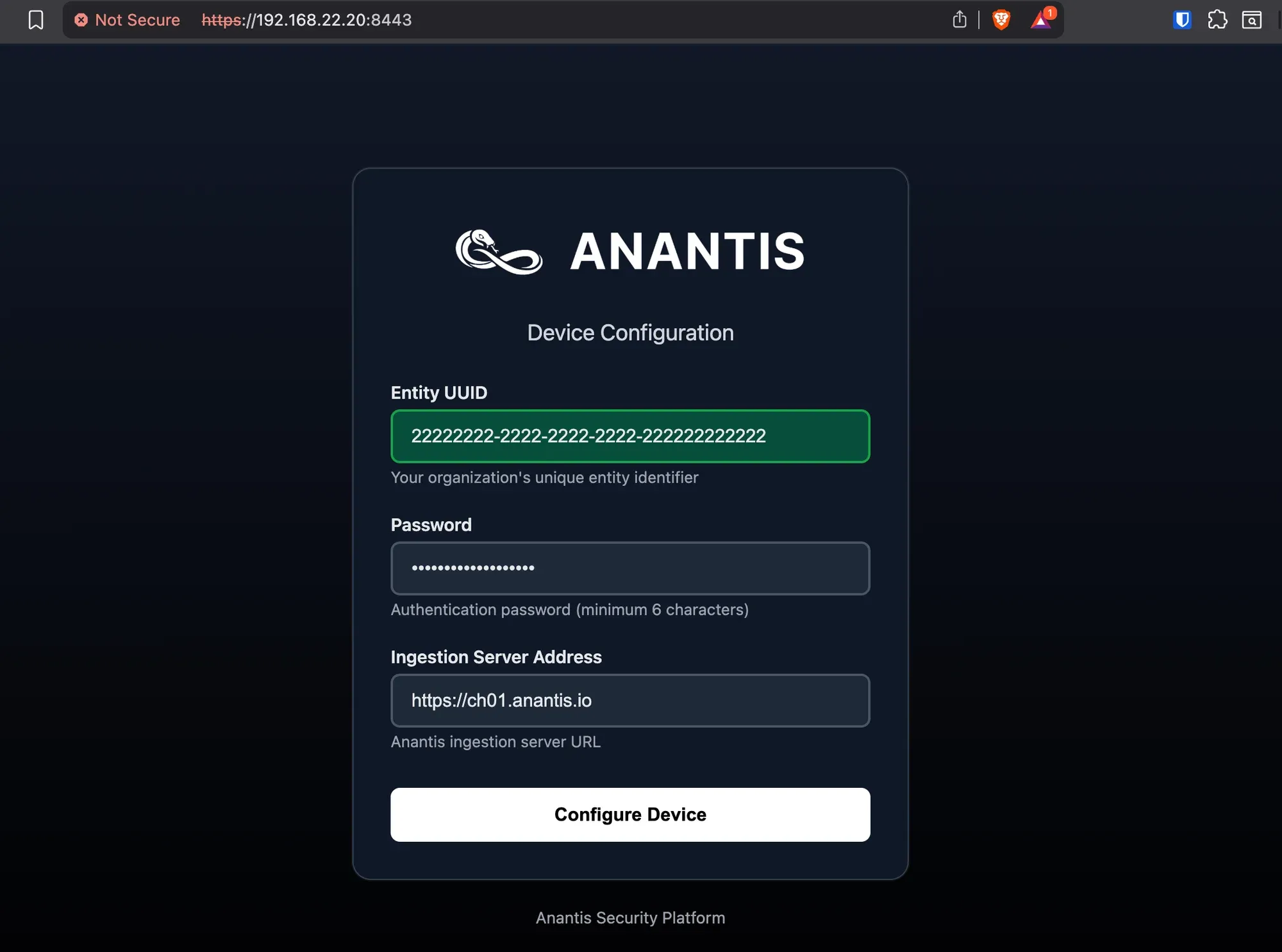 Config Page