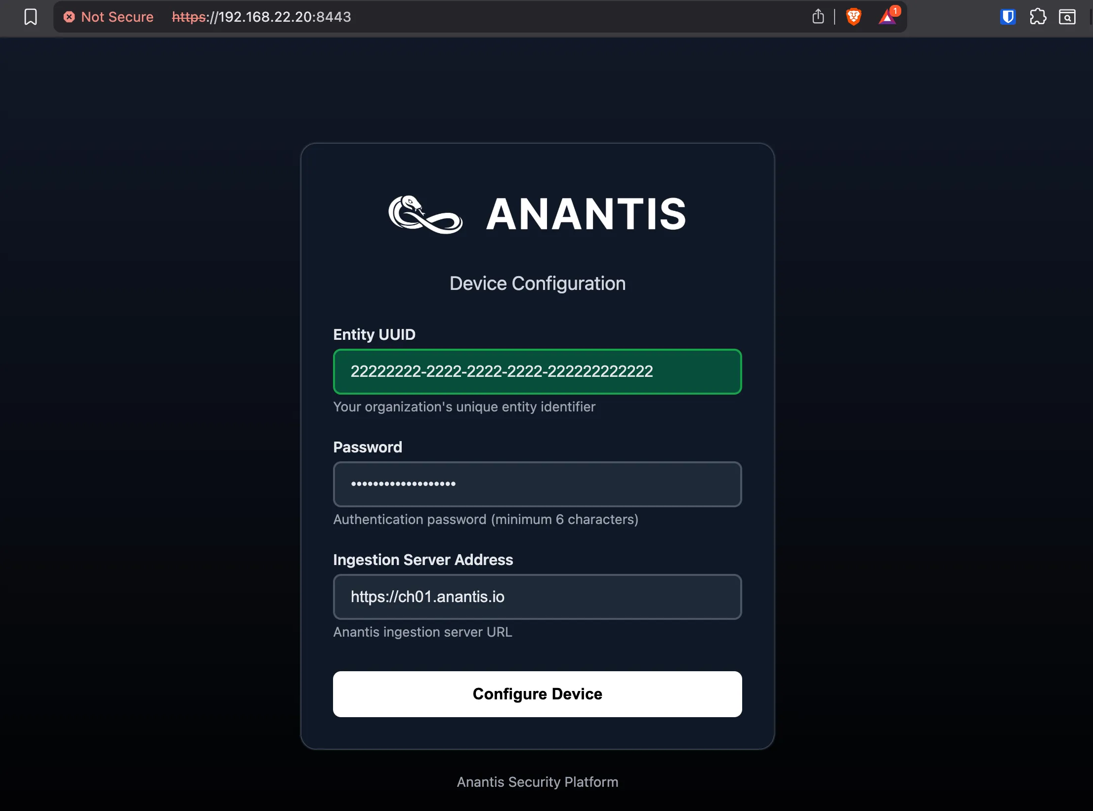 Config Page